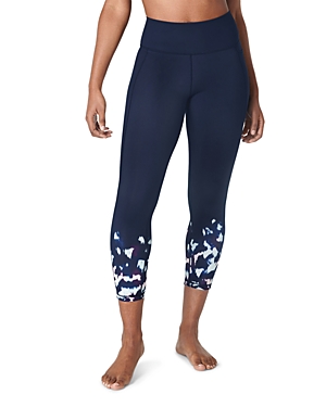 Sweaty Betty Super Sculpt Pocket 7/8 Leggings In Blue Texture Print