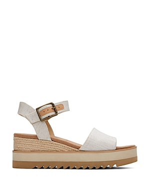 TOMS WOMEN'S DIANA ANKLE STRAP ESPADRILLE WEDGE SANDALS