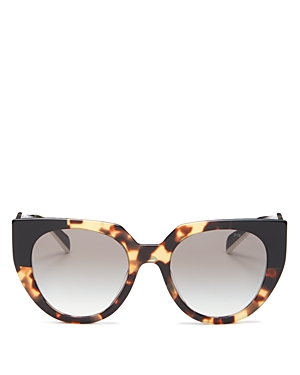 Prada Women's Cat Eye Sunglasses, 52mm In Tortoise/gray