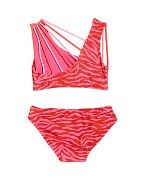 Scotch & Soda Girls Ruffle One Shoulder Swimsuit in Various Prints and Colours Bikini 
