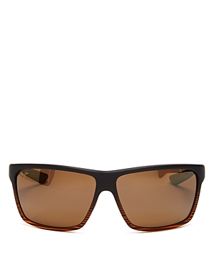 Shop Maui Jim Polarized Square Sunglasses, 64mm In Brown