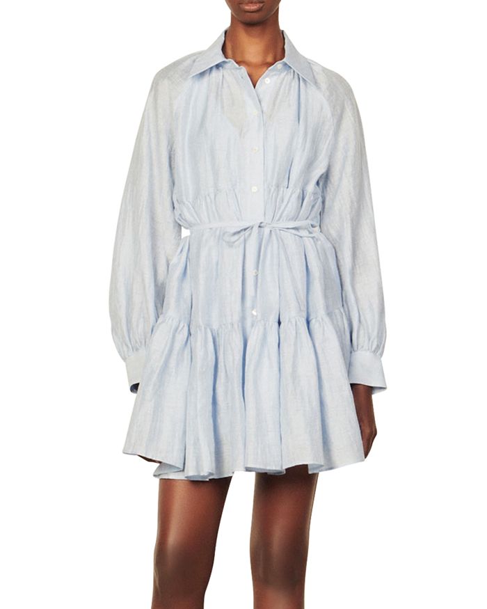 Sandro Tiphaine Tiered Shirt Dress Bloomingdale s