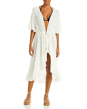 Surf Gypsy - Clip Dot High Low Swim Cover-Up Dress