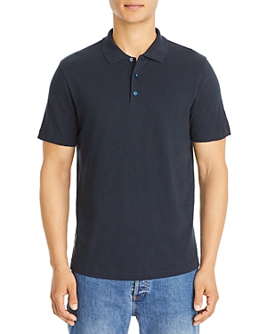 Shop Theory Bron Cotton Regular Fit Polo Shirt In Eclipse