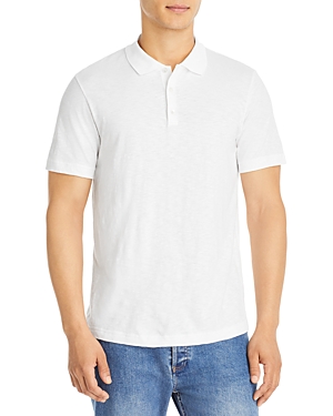 Shop Theory Bron Cotton Regular Fit Polo Shirt In White