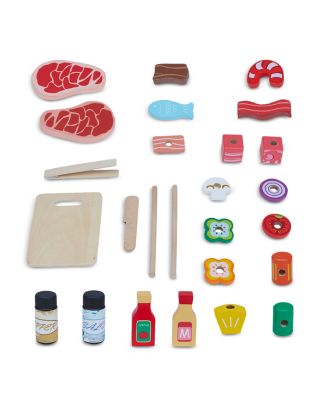 Kids Little Help Wood Backyard BBQ Red Play Kitchen - Ages 3+