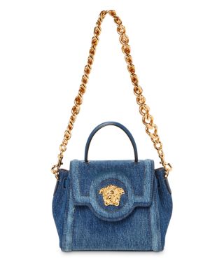 Versace La Medusa Denim Top Handle Bag | Bloomingdale's