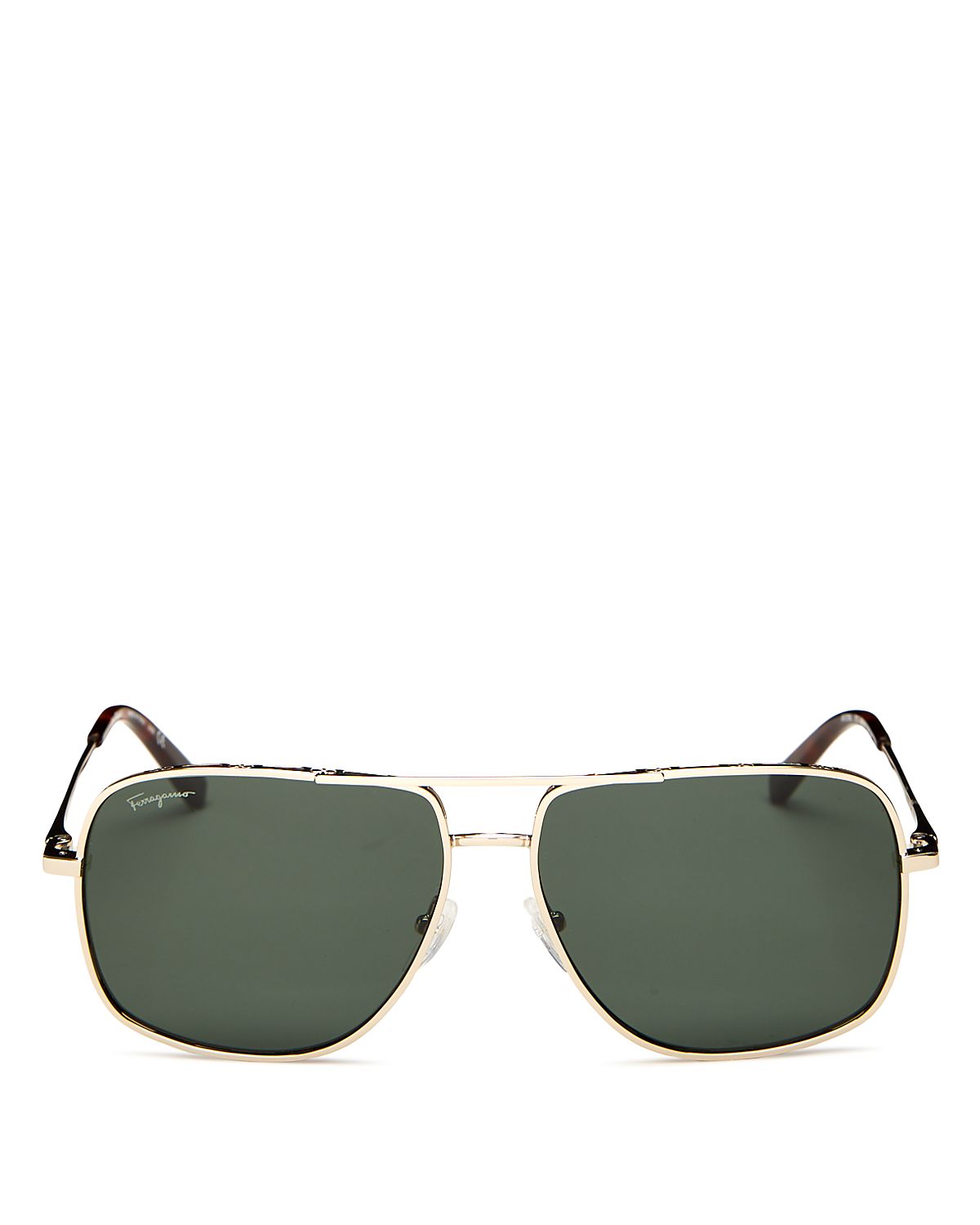 Salvatore Ferragamo Brow Bar Aviator Sunglasses, 60mm