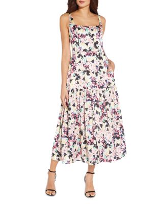 Aidan by Aidan Mattox SATIN PRINTED MIDI D | Bloomingdale's
