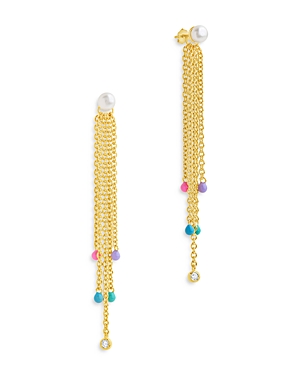 Sterling Forever Delmare Dangle Earrings In Multi/gold