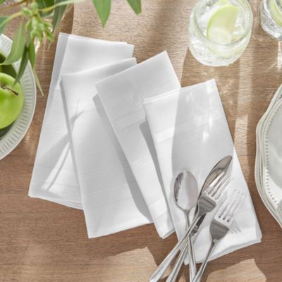 Elegance Plaid Damask Napkins, Set of 4