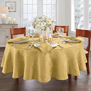 Elrene Home Fashions Elrene Caiden Elegance Damask Oval Tablecloth, 60 X 84 In Gold