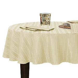 Photos - Bed Linen Elrene Denley Stripe Jacquard Round Tablecloth, 70 x 70 21064IVR
