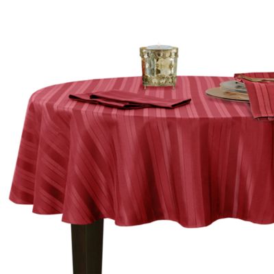 Elrene Denley Stripe Jacquard Round Tablecloth, 70 x 70