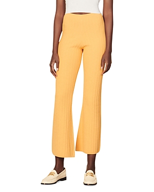 Sandro Baltimore Crop Flare Pants In Clementine