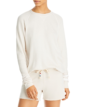 Shop Sol Angeles Waves Sweatshirt In Ecru