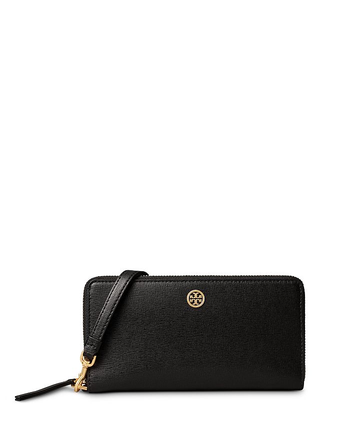  Tory Burch Women's Robinson Zip Continental Wallet, Black, One  Size : Clothing, Shoes & Jewelry