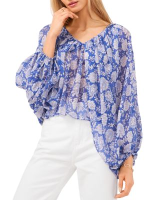 balloon sleeve tie top