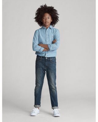 Boys' Chambray Button Down Dress Shirt - Big Kid
