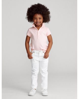  Girls' Mesh Knit Polo - Little Kid, Big Kid
