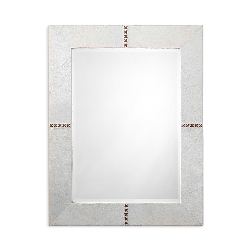 Jamie Young Cross Stitch Rectangle Mirror In White