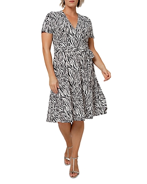 Leota Plus Zebra Print Wrap Dress