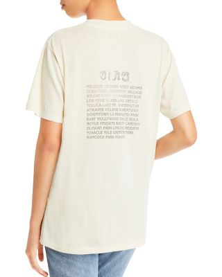 ANINE BING◆Tシャツ/--/コットン/アイボリー/LILI TEE BIKER Anine Bing Lili Tee Biker - Cream