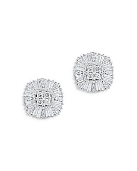 Bloomingdale's - Diamond Round & Baguette Statement Earrings in 14K White Gold, 2.0 ct. t.w. - 100% Exclusive