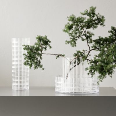 Cut In Number Checker Vase, Large