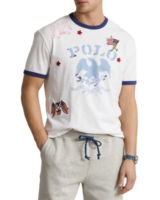 Polo Ralph Lauren Cotton Logo Graphic Ringer Tee Bloomingdale s