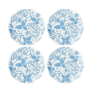 Shop Lenox Butterfly Meadow Cottage Accent Plates, Set Of 4 In White/cornflower