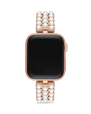 Kate Spade New York Apple Watch Faux Pearl Bracelet, 38mm, 40mm & 41mm In Rose Gold