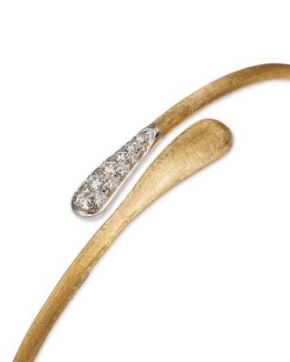 18K Yellow &amp; White Gold Lucia Diamond Bangle Bracelet