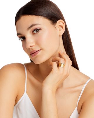 18K Yellow Gold Lunaria Diamond Ring