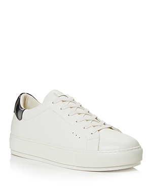 Kurt Geiger Laney Platform Leather Trainers In Open White