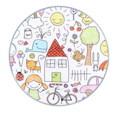 Tip Top Table in Crystal With Sketch Drawings