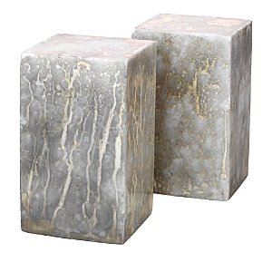 Shop Jamie Young Solid Marble Bookends, Set Of 2 In Silver