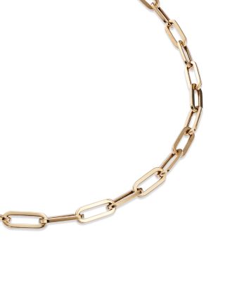 Paperclip Link Chain Necklace in 14K Yellow Gold, 16" 