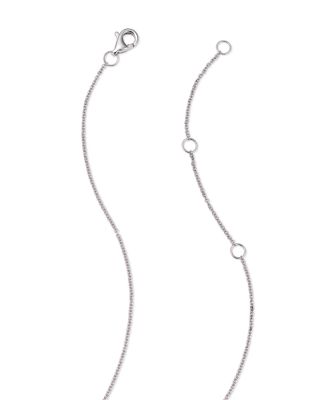 Diamond Bar Necklace in 14K White Gold, 0.30 tcw 