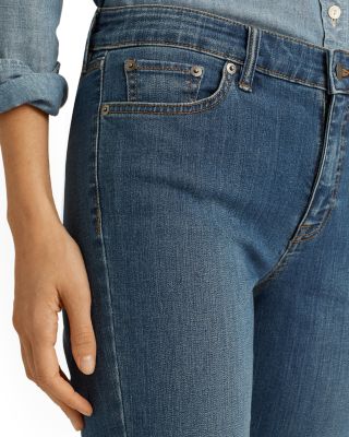 Mid-Rise Straight Jeans in Ocean Blue