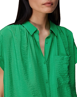 Whistles Amelia Cape Sleeve Top In Green