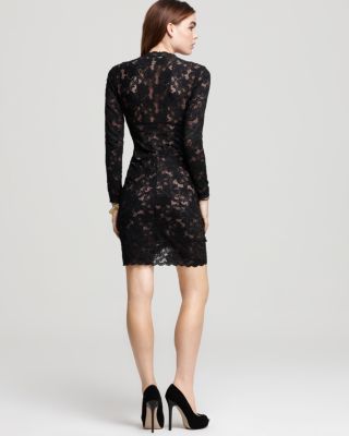 Nicole Miller New York Nicole Miller Long-Sleeve Lace Dress |  Bloomingdale's Women