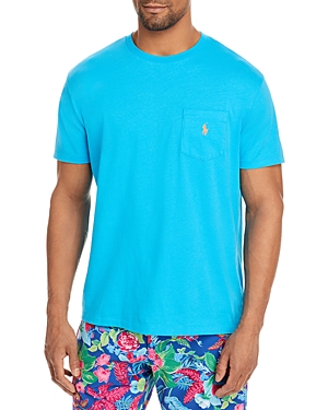 Polo Ralph Lauren Classic Fit Jersey Pocket Tee In Cove Blue