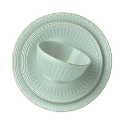 French Perle Groove 12 Piece Dinnerware Set