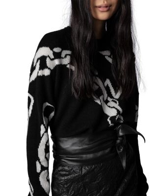 Julipe Asymmetric Crinkled Leather Mini Skirt