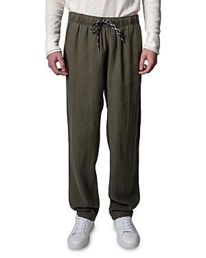 Zadig & Voltaire Pixel Drawstring Straight-leg Trousers In Militaire