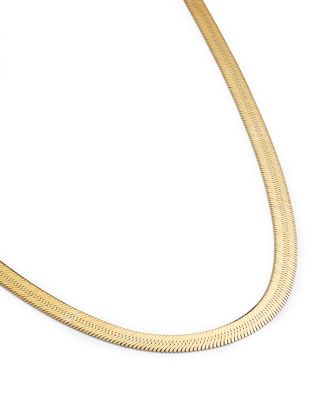 Men's 14K Yellow Gold Herringbone Chain Necklace, 20" 