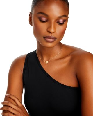 14K Yellow Gold Heart Pendant Necklace, 16-18"