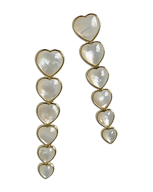 Nicola Bathie Covenant Garden Heart Drop Earrings In White/gold