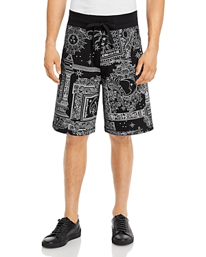 Versace Jeans Couture Celestial Print Fleece Shorts - 150th Anniversary Exclusive